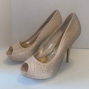 Jennifer Lopez Sparkle Perp Toe Heels 9.5
